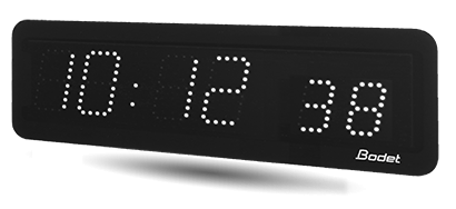 Horloge LED Style II 7S, alimentation 230V, Radio ALS et DCF, LED blanche - BODET_0