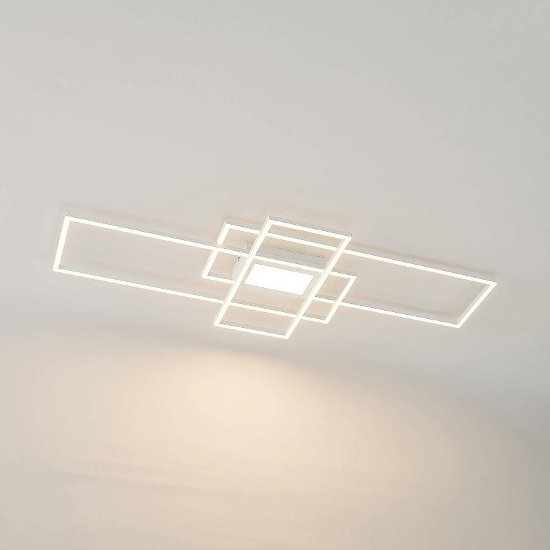 LINDBY PLAFONNIER LED CAITLIN, BLANC, MÉTAL, 105CM