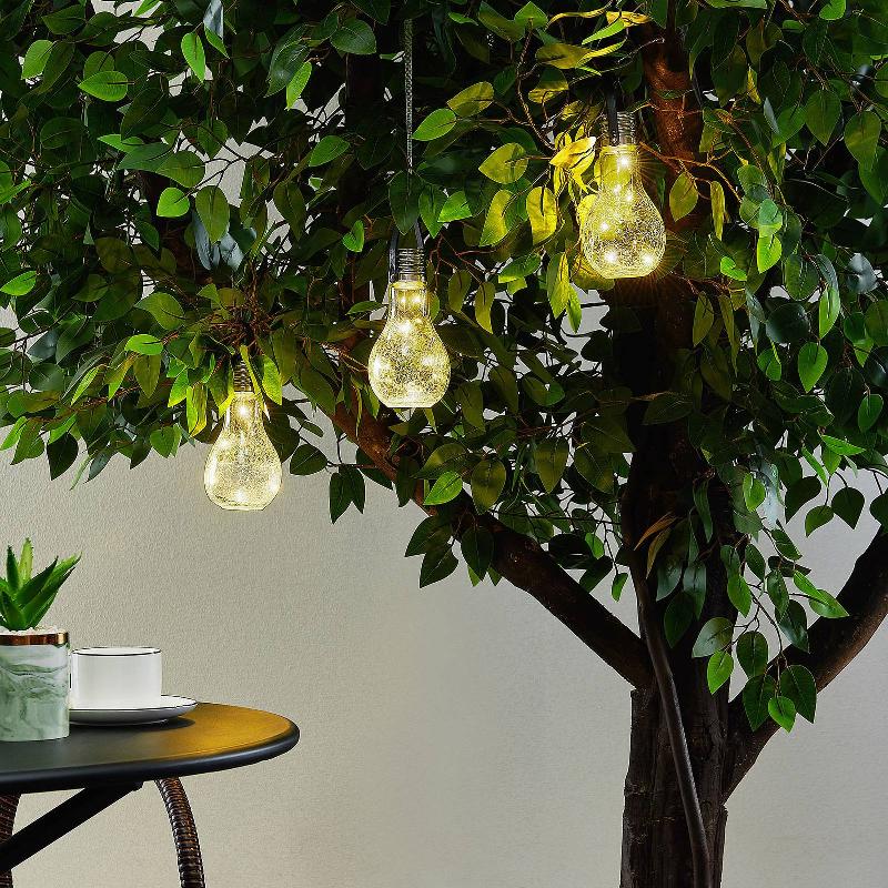 LINDBY SHAMS LAMPE SOLAIRE LED, BULBE, 3 PCS