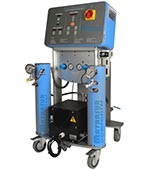 Machine de projection polyurethane hydraulique ou pneumatique avec des débits de 4kg/min à 14kg/min selon l'application_0