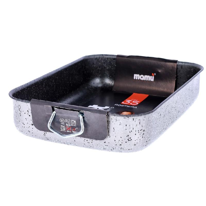 Mamù JANE2ROSXXXXXX25 Rôtissoire en aluminium antiadhésive, résistante aux rayures et sans PFOA, 25 cm - argenté aluminium JANE2ROSXXXXXX25_0