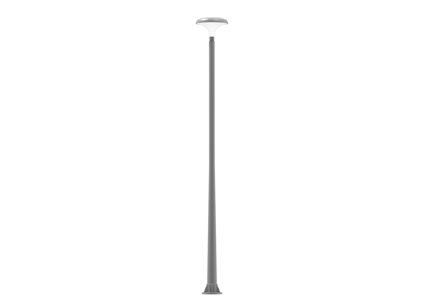 Mât Citizen ACL+ILCZ0 - 3,6 mètres - Coloris gris RAL 9006 - Tube cylindrique moulé sans soudure_0