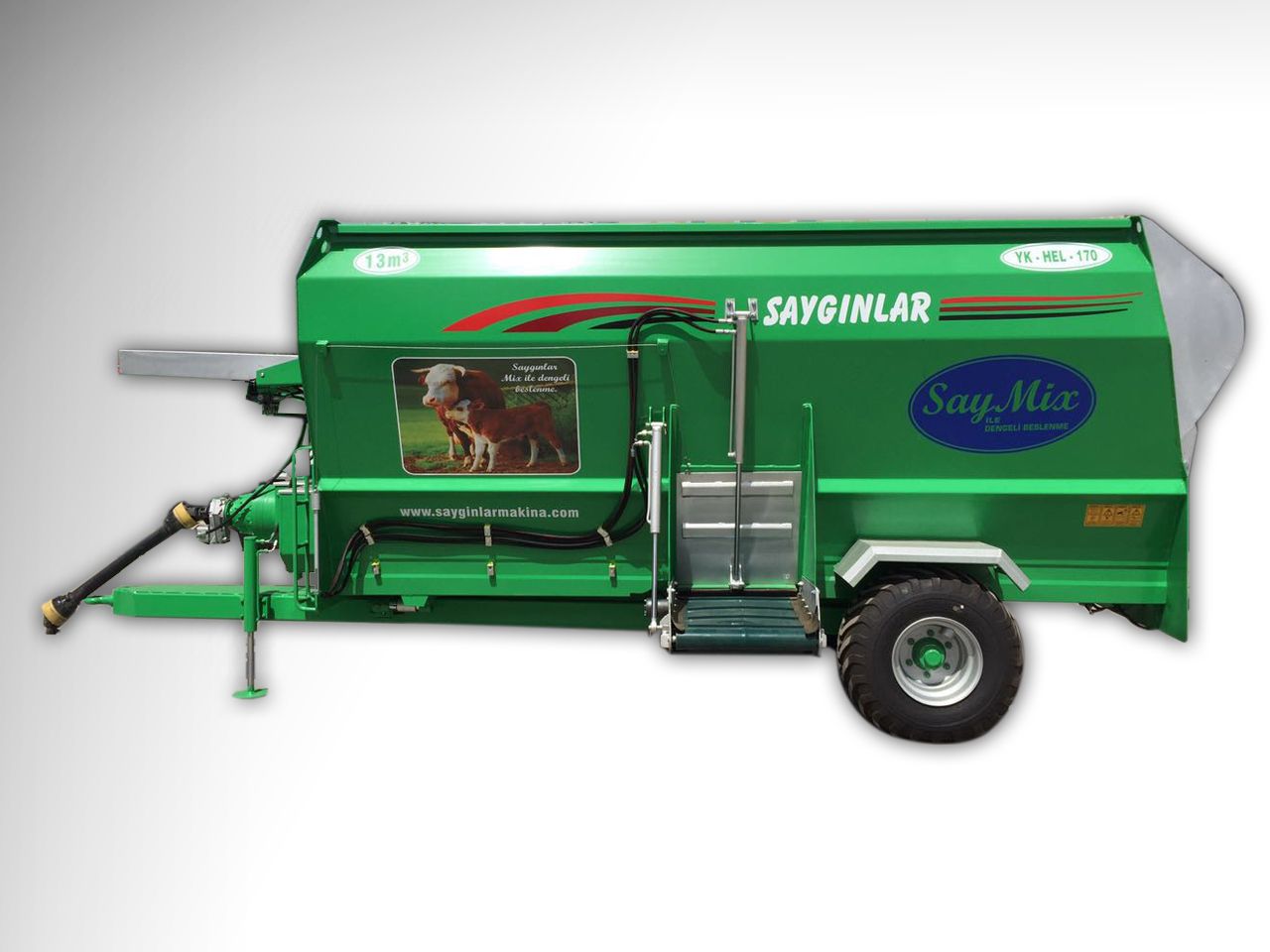 Mélangeuse agricole - Sayginlar - capacité 13m3 - idéale pour grandes fermes et alimentation homogène_0