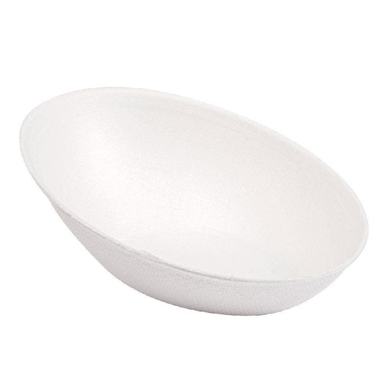 Mini coupelle ovale bagasse blanche 8x4,8x2,7cm par 1000_0