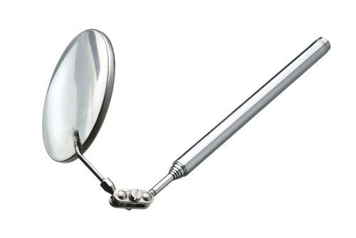 Miroir d'inspection - verre minéral robuste Ø60 mm - poignée télescopique 130-670 mm_0