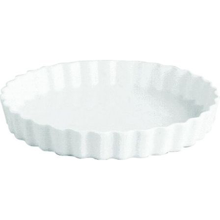 MOULE À TARTE ROND BLANC 24,5CM EN PORCELAINE - PILLIVUYT - COLLECTION GÉNÉRALE