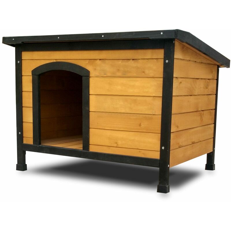 NICHE CHIEN BOIS PIN HAUTE QUALITE REX 217 L 104 X 70X 66 CM