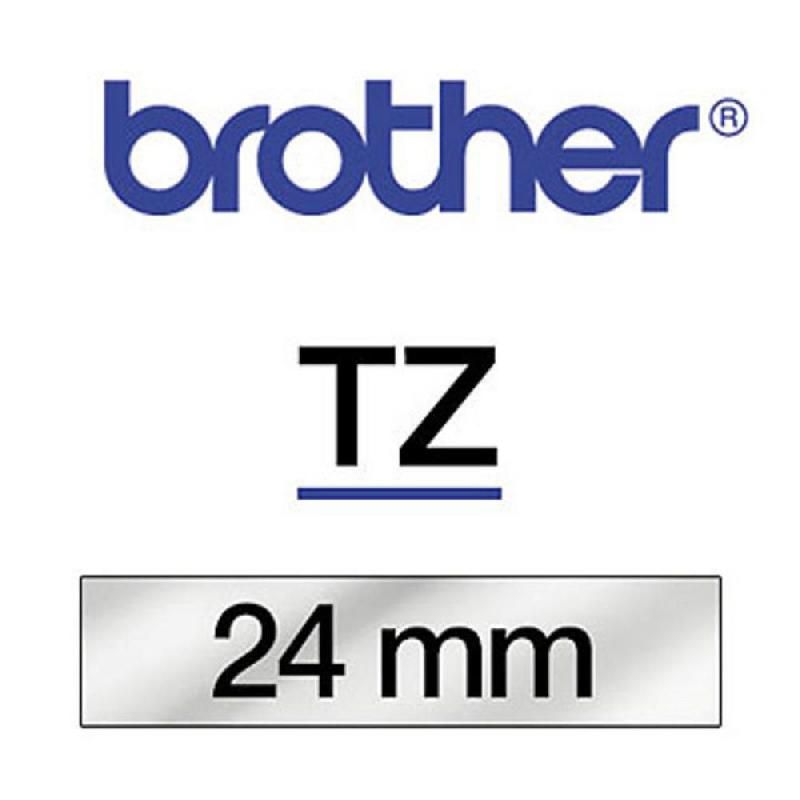 P-TOUCH RUBAN TITREUSE BROTHER - TZE - ÉCRITURE NOIR / FOND TRANSPARENT - 24 MM X 8 M - MODÈLE TZE-151