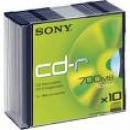 PACK DE 10 CD-R SONY BOITIERS