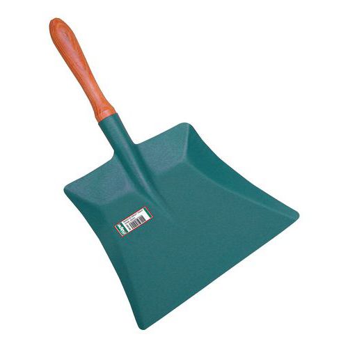 PELLE METAL LAQUE VERT MANCHE BOIS LARGEUR PELLE 22CM