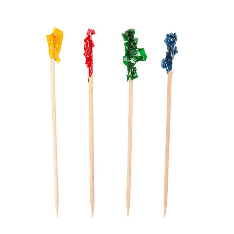 Pique bois couleur assortiment 6,5cm - par 10000_0