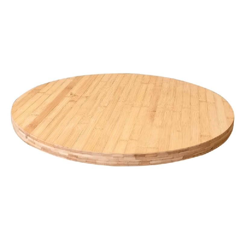 Plateau rond de table d'intérieur Capri Ø60cm bambou vernis_0