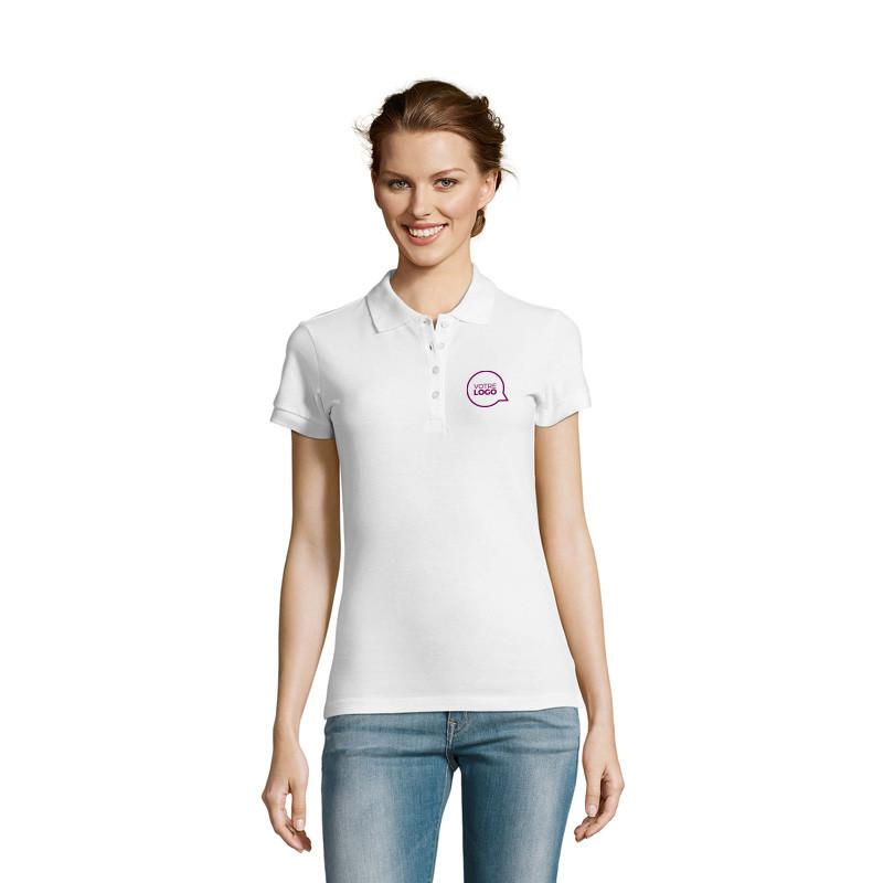 Polo femme People blanc - Polos personnalisés blanc_0