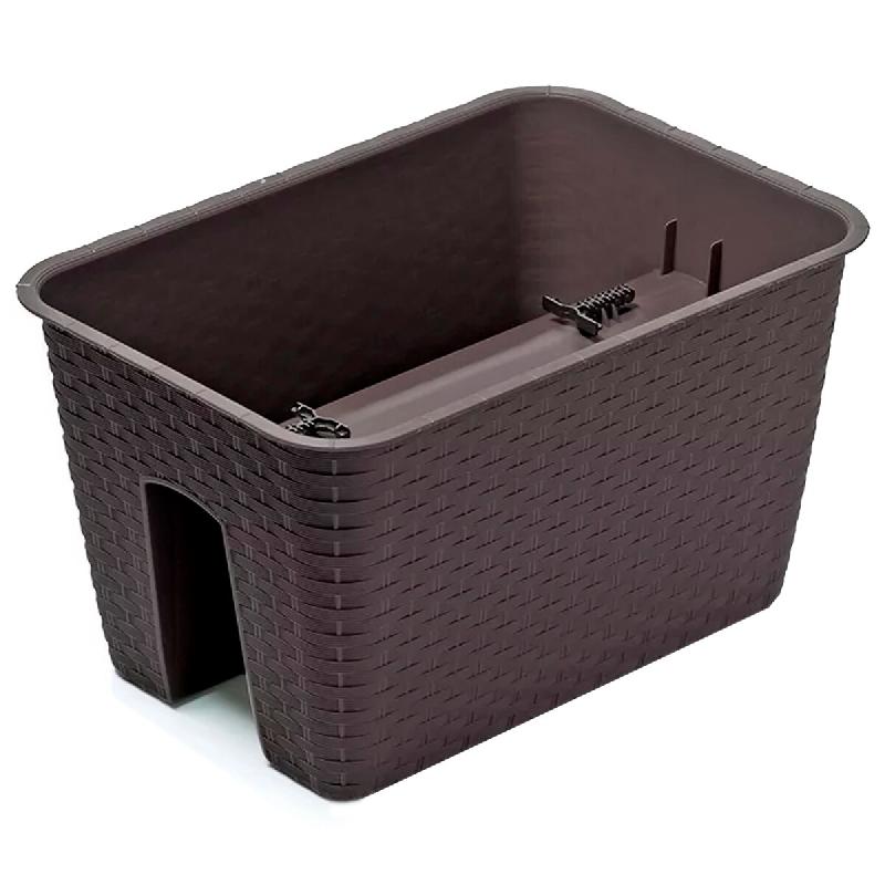 Prosperplast - Jardinière CARRÉE RATOLLA 13 L - 39,6x27,2x22,5 cm, coloris Ocre foncé - marron plastique polypropylène ZA3821_0