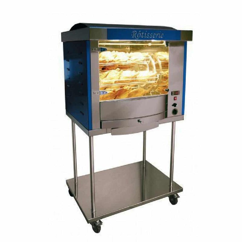Rôtissoire à balancelle FUSION 5 sur châssis inox à roulette (Couleur: Bleu Réf - FUSION5Chassis-5010-bl-12)_0