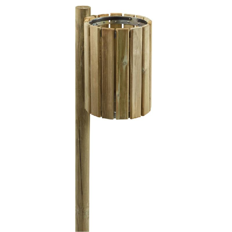 ROSSIGNOL Corbeille murale ronde eden - 20 L - bois resineux_0