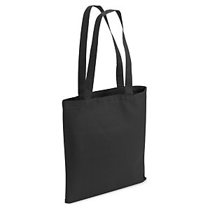 SAC COTON NOIR SANS SOUFFLETS 38 X 42 CM