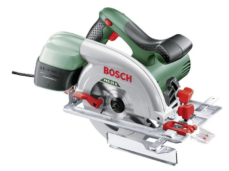 SCIE CIRCULAIRE BOSCH PKS 55 A + BOITIER DE RÉCUPÉRATION - 0603501000