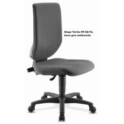 Siège de bureau Tertio - système contact permanent - dossier tapissé - fabrication française - Sokoa_0