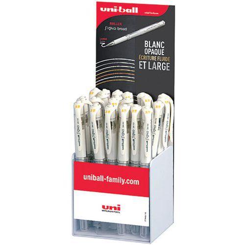 STYLO ROLLER ENCRE GEL SIGNO UM-153W/36 BLANC - UNI-BALL