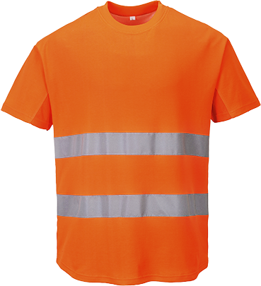 T-shirt aéré orange c394, l_0