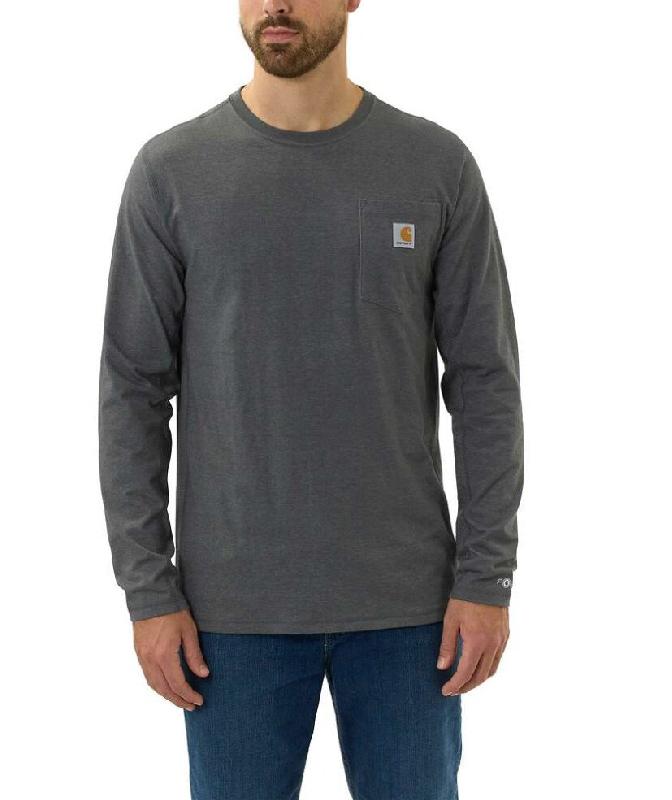 T-shirt Force Flex Manches longues Gris Homme - Carhartt - Technologie FastDry™ et Stain Breaker™_0