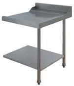 Table en inox à capot panier 500 x 500 et panier 600 x 500 lisse pour machines - PAP712D_0