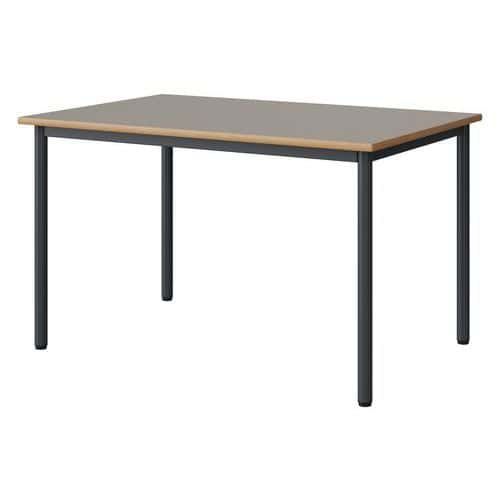 TABLE MALIBU 120X80 T5 4P STRA ALAISÉ GRIS U727/GRIS 7016