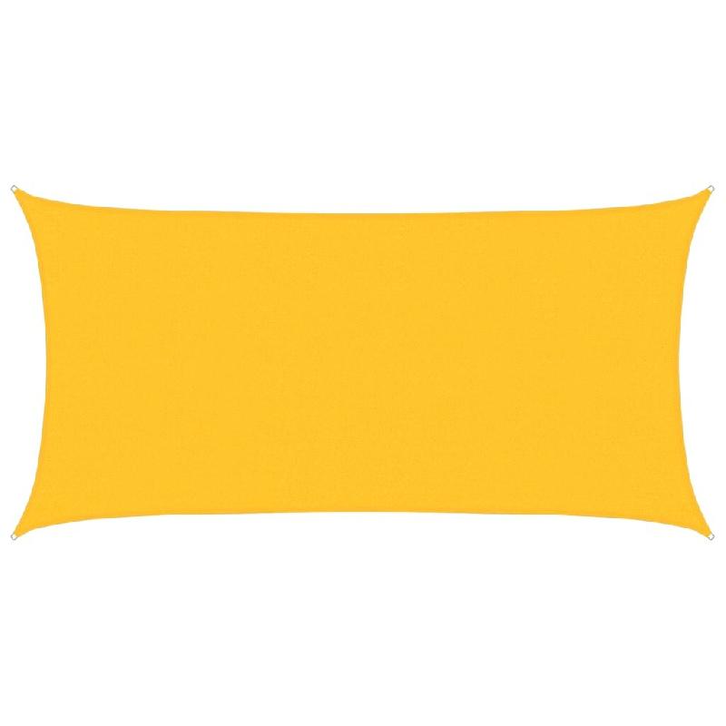 Toldo de vela rectangular HDPE amarillo 160 g/m² 2x3,5 m - 311558_0