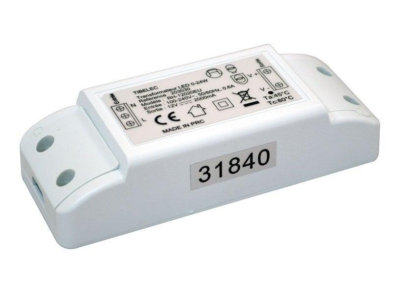 Transformateur électronique IP20 - 110/240V - Spécial ampoule LED - 24W max - Classe II_0