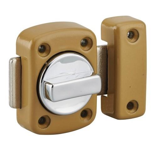 VERROU EN APPLIQUE - À BOUTON - SANS CYLINDRE - LARGEUR 30 MM - BRONZE FTH THIRARD