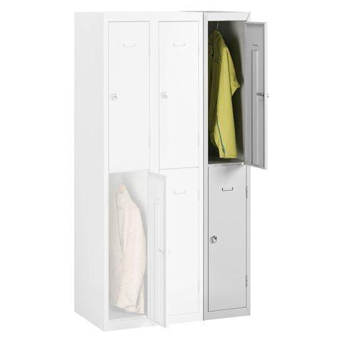 VESTIAIRE COLONNE 2 CASES BUDGET - ELÉMENT SUIVANT GRIS -