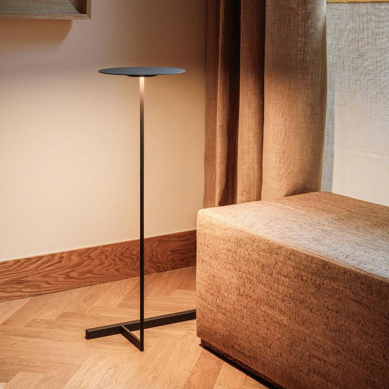 VIBIA FLAT LAMPADAIRE LED 96 CM GRIS L1, DIMMABLE