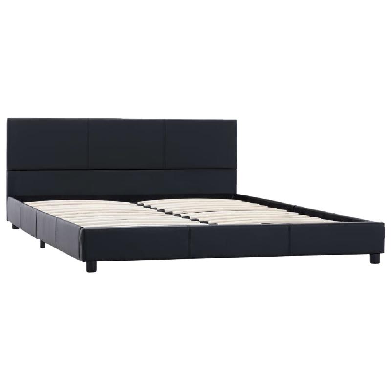 VidaXL Cadre de lit sans matelas noir similicuir 120x200 cm Modèle Belvélia - 284770_0