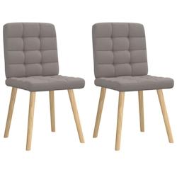 VidaXL Chaises à Manger Lot De 2 Taupe Tissu - gris 4101097_0