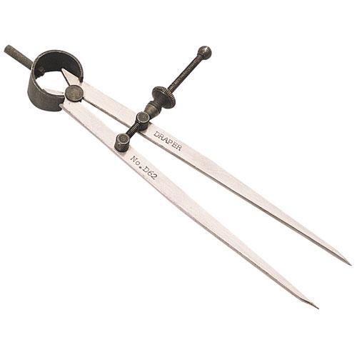 Compas de traçage DRAPER 34196 - 150mm à pointe sèche avec réglage par molette_0