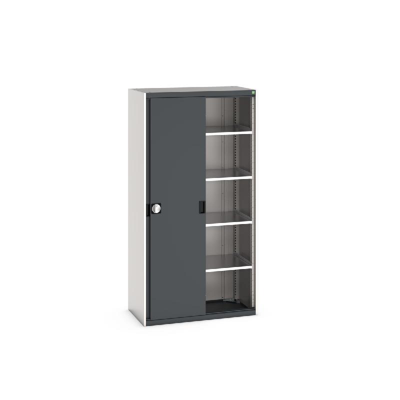 Armoire d'atelier Cubio SMS-10520-1.2 - Portes coulissantes - 4 tablettes réglables - 1050x525x2000mm_0