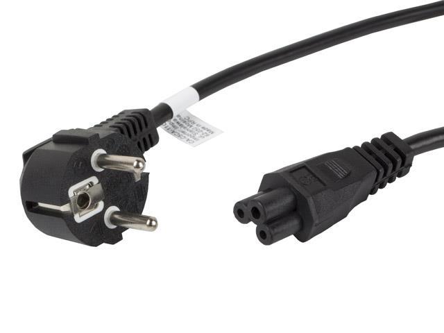 LANBERG CA-C5CA-11CC-0018-BK - Câble électrique noir 1,8 m - Connecteur CEE7/7 et Coupleur C5_0