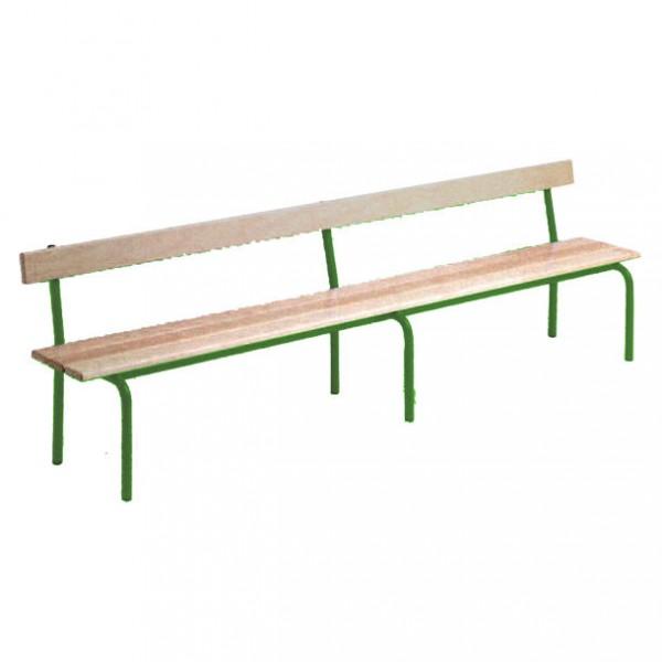 Banc vestiaire avec dossier pieds – 1200 mm Epoxy Vert_0