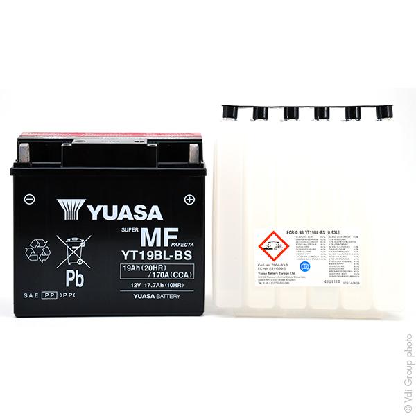 BATTERIE MOTO YUASA YT19BL-BS / 51913 / NH1220 12V 19AH_0