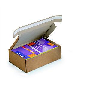 Boîte avec fermeture adhésive en carton simple cannelure brun - L.Int. 25 x l.15 x H.10 cm - Lot de 20_0