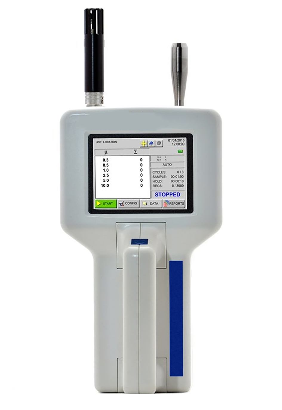 Compteur de particules PM0,3-PM0,5-PM1-PM2,5-PM10 - Thermomètre / Hygromètre - 3000 mémoires - 3016GG_0