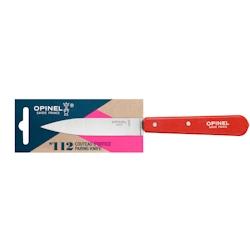 Couteau d'office N°112 Rouge Paysage - Opinel - 19.4x1.9 cm - Manche en bois de charme rouge - Lame inox 10 cm_0