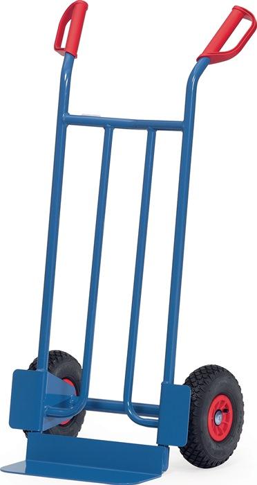 Diable de manutention Fetra - H. 1150 mm, Pelle 150x400 mm, pneumatique, capacité 250 kg - Bleu brillant RAL 5007_0
