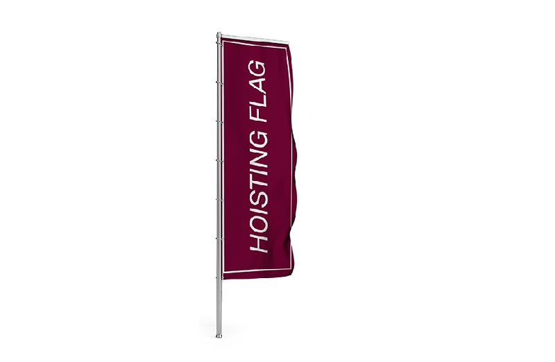 Drapeaux à hisser pour mâts avec potence - Impression sublimation - Tissu certifié B1 - 110g polyester - Ourlet pour potence 3 cm_0