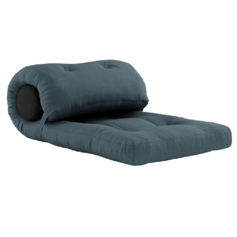 FAUTEUIL FUTON CONVERTIBLE WRAP COULEUR BLEU PÉTROLE_0