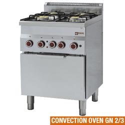 Fourneau 4 feux gaz et four convection électrique gn 2/3 g60/4bfev6_0