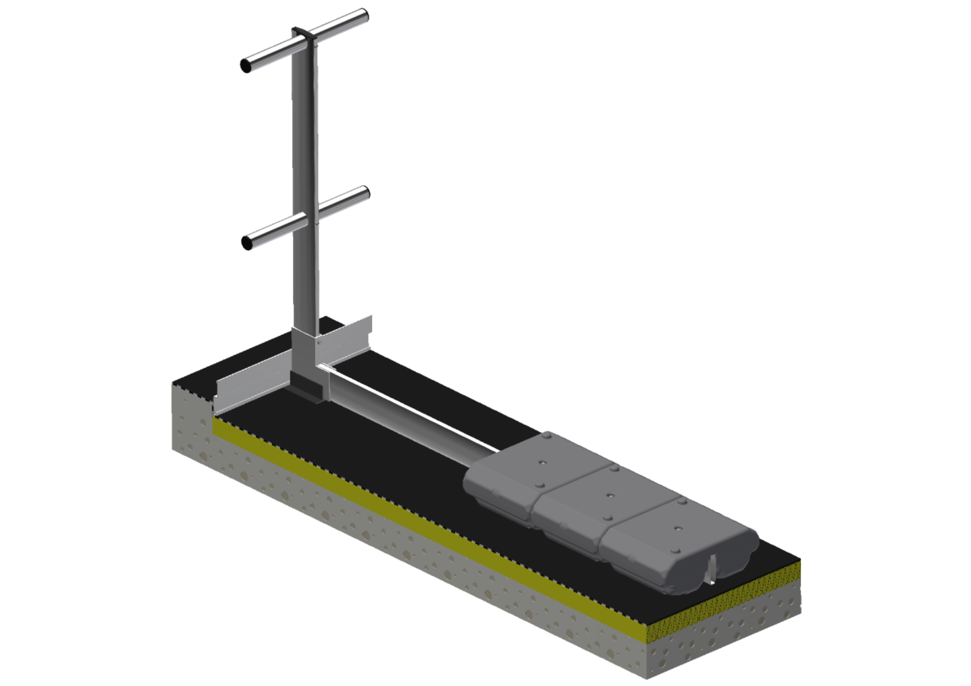 Garde corps autoportant constitué d'un montant profilé en aluminium - T19 GM_0