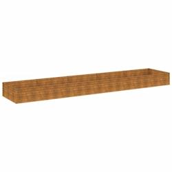 Helloshop26 - Jardinière bac lit surélevé plantes fleurs terrasse jardin de jardin 482 x 100 x 36 cm acier corten marron 02_0039454 - 3000218493332_0