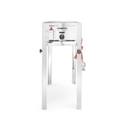 Hendi Grill-Master Mini - Barbecue à gaz 5,8 kW avec grille et poêle à frire - inox - 154700 - Dimensions 340x540x840mm_0